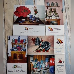 5 Vtg Christmas Color Postcards